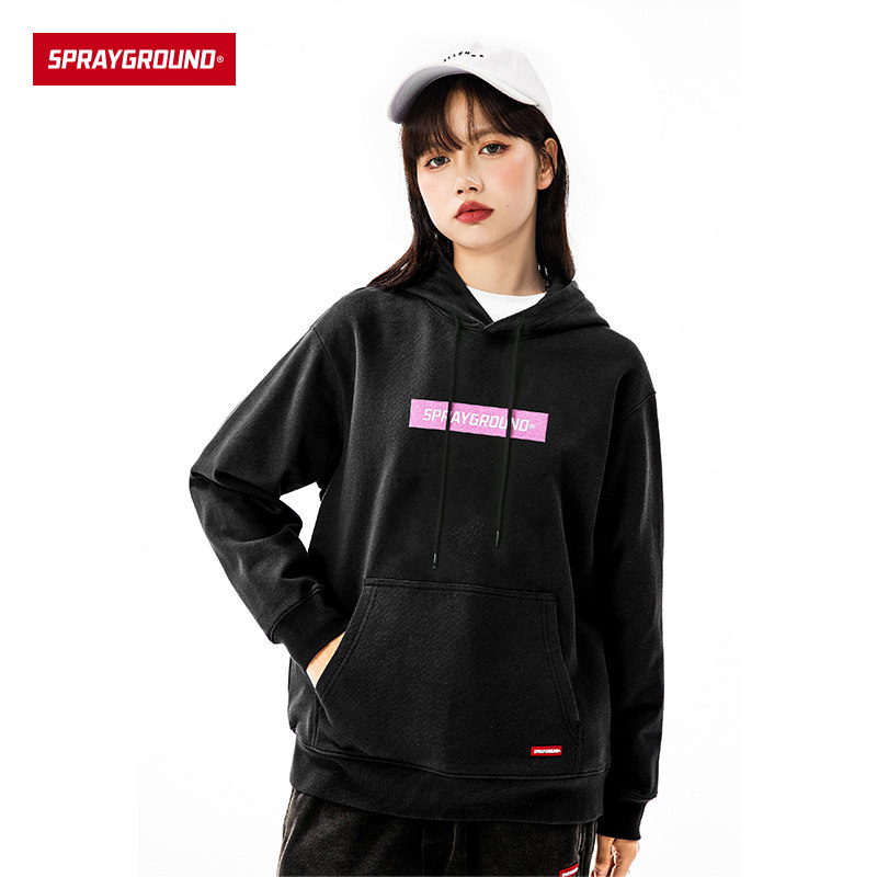 SprayGround春秋新款连帽卫衣女套头休闲宽松男学生潮牌W0713301