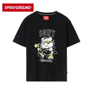 男女潮牌短袖 时尚 印花T恤情侣装 SprayGround夏季 宽松纯棉W0720261