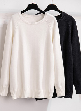 200/300斤大码女装胸围150/160套头圆领打底毛衣针织280/350斤