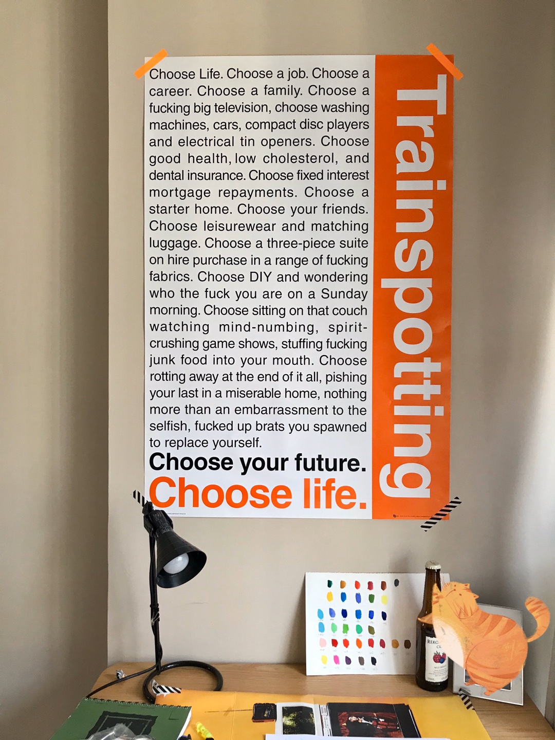 猜火车 Trainspotting 经典电影对白 美国进口海报装饰画