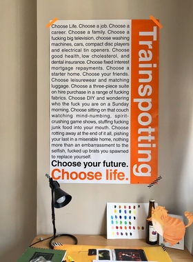 猜火车 Trainspotting 经典电影对白 美国进口海报装饰画