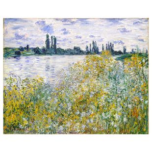 莫奈花园治愈系春日风景装饰画卧室高级感艺术挂画餐厅卧室装饰画