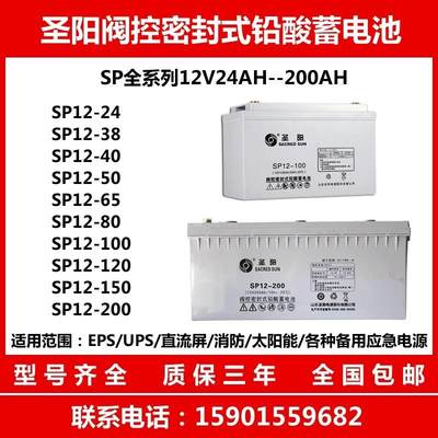 新款铅酸蓄电池SP12V100AH 24 33 38 40 50 65 80 120 150 200 FR