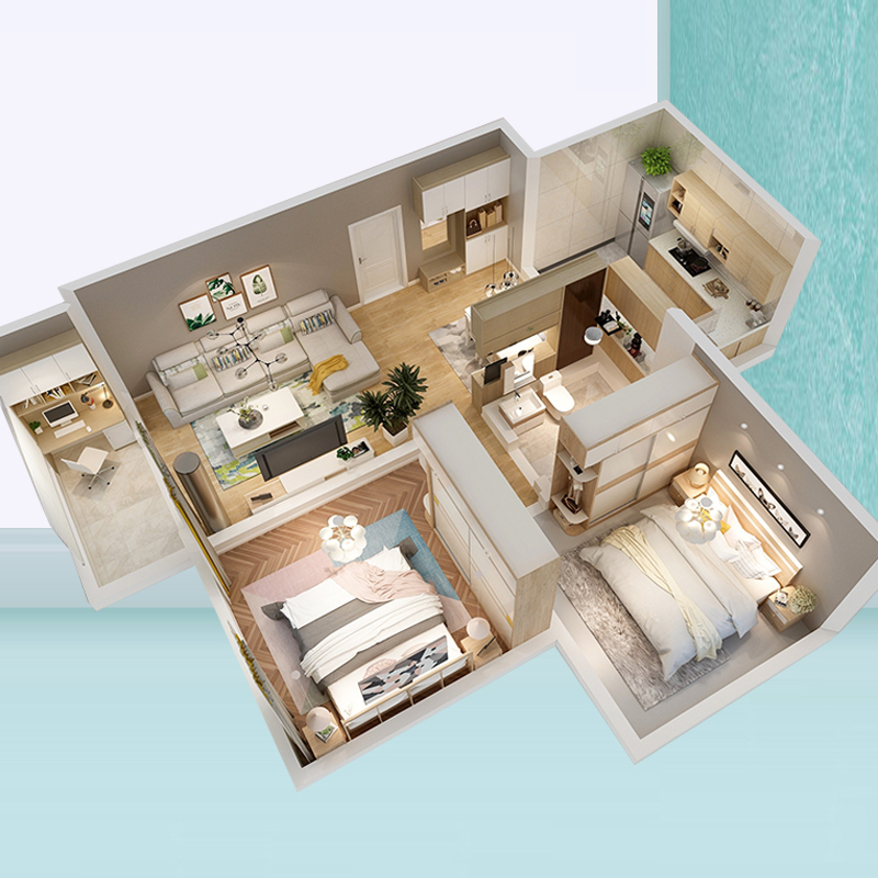 掌上明珠全屋定制套餐整体家具整家定做衣柜主卧室衣帽间现代简约