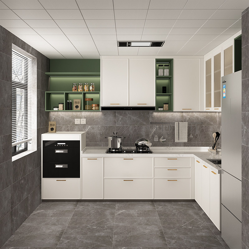 掌上明珠全屋定制新女性系列防潮高低橱柜整体厨房定做灶台柜子