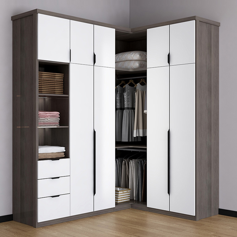 掌上明珠家具现代简约走入式衣帽间开放式衣柜定制卧室平开门衣柜