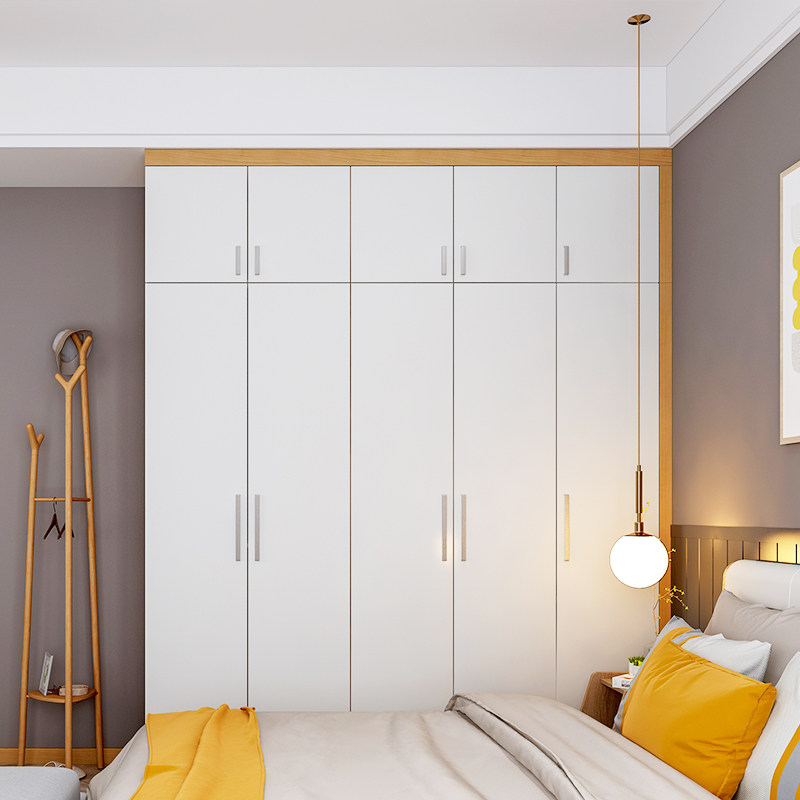 掌上明珠家具平常人家设计实例全屋定制平开对开门主卧衣柜定做