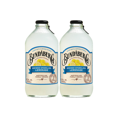 【顺手买1件】澳洲宾得宝Bundaberg柠檬果汁气泡水饮料375ml*2瓶