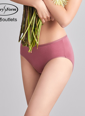 【糖果裤】【棉质中腰】安莉芳官方奥莱经典内裤女三角裤底裤