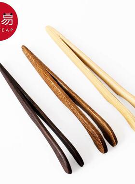 茶夹B1pq801-竹制茶叶夹子镊子单个黑檀木实木茶杯泡茶功夫茶具