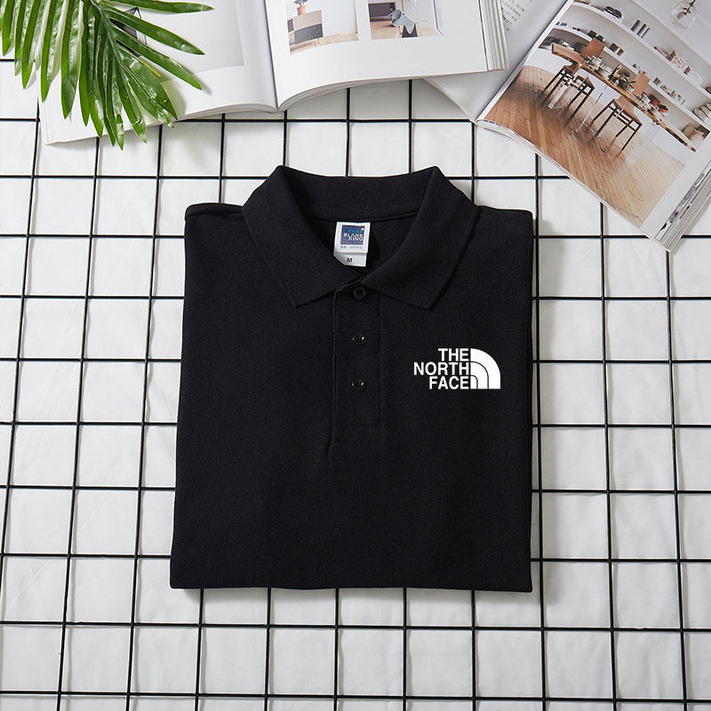 tnf北面POLO保罗衫短袖女2020新款夏季早春翻领t恤情侣装宽松半袖