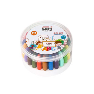 36色花生蜡笔不脏手可水洗套装塑料油画棒彩色不粘手不沾手幼儿园用矫正宝宝握姿儿童画笔24色涂色画画安全