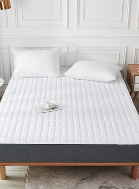 酒店床上用品床垫保护垫褥子床褥双人1.8m宾馆保洁防滑垫白色床笠