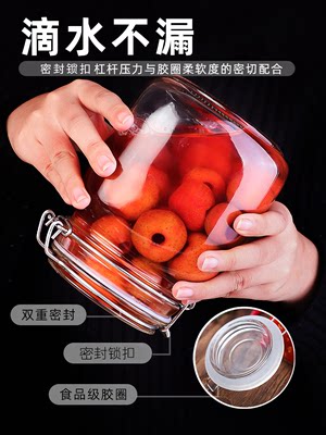 玻璃密封罐密封瓶食品级泡酒瓶家用蜂蜜储物储存腌菜腌制泡菜坛子