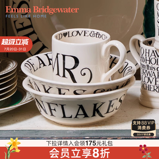 Bridgewater黑吐司麦片碗家用早餐餐具釉下彩emmabrigewater Emma