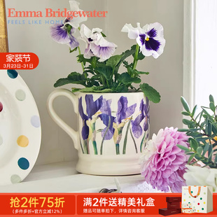 新婚礼物Emma Bridgewater鸢尾蓝马克杯子陶瓷家用咖啡杯餐具餐盘