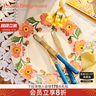Emma Bridgewater大丽花8.5英寸餐盘釉下彩餐具新emmabrigewater