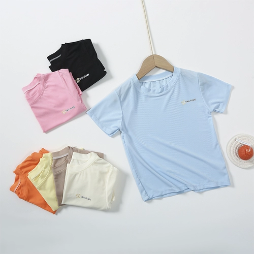 2022 Новая модель 咅sleeve Футболка с клеветой и тонкой шелковой скандием животные детские слова.