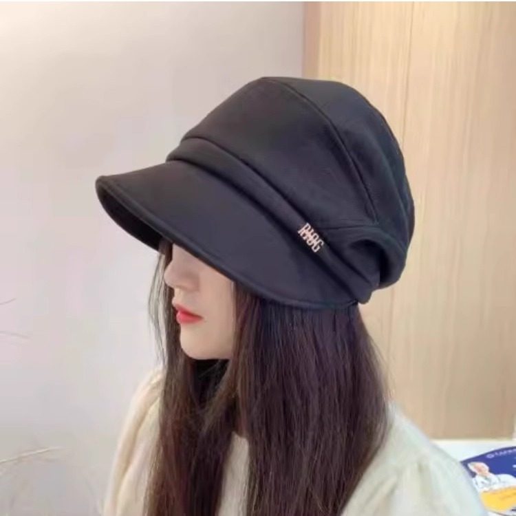 日系大头围气质显瘦贝雷鸭舌帽女