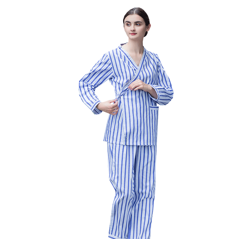 病人服纯棉长袖骨科分体套装易脱