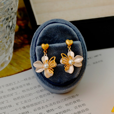 小清新甜美设计感花朵耳环