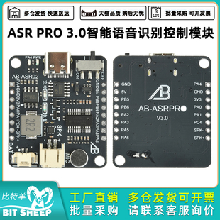 ASR PRO 3.0智能语音识别控制模块离线识别天问开发板可接电池