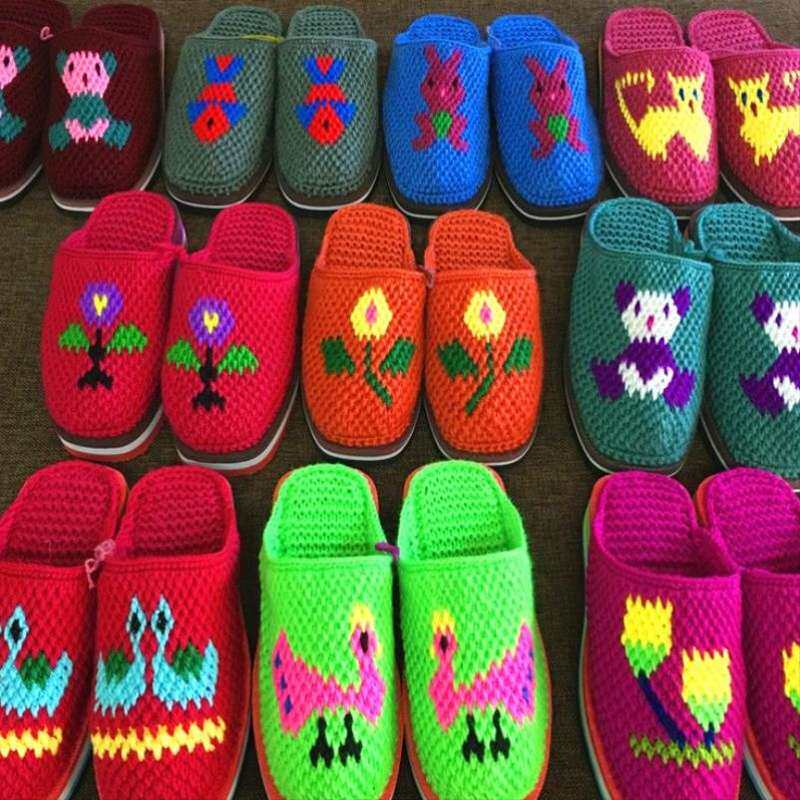 勾拖鞋毛线教程手工编织图样书教程花样织鞋图案书勾鞋教程!