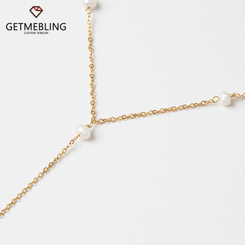 Get Me Bling韩国正品进口珍珠长款Y字链甜美极简百搭项链毛衣链