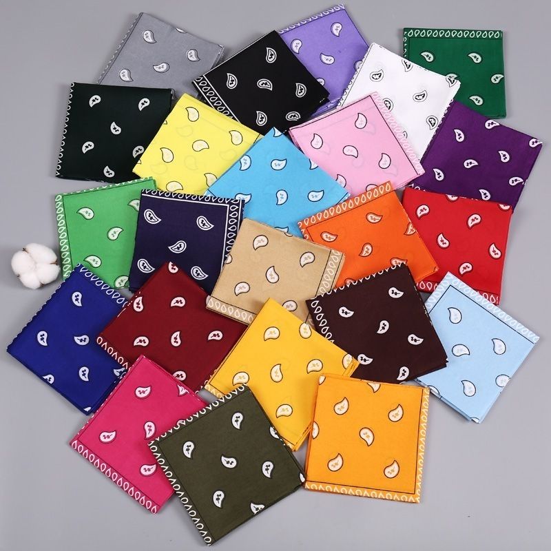 嘻哈多巴胺头巾hiphop运动腰果街舞头巾围巾发带时尚方巾潮人方巾