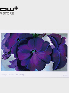 HOWstore Georgia O'Keeffe艺术海报客厅房间玄关装饰画Petunias