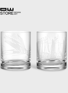 HOWstore ZAHA HADID DESIGN 扎哈 艺术玻璃饮水杯2件套