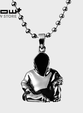 HOWstore 黄玉龙925银项链吊坠Miroku-S潮流嘻哈艺术百搭