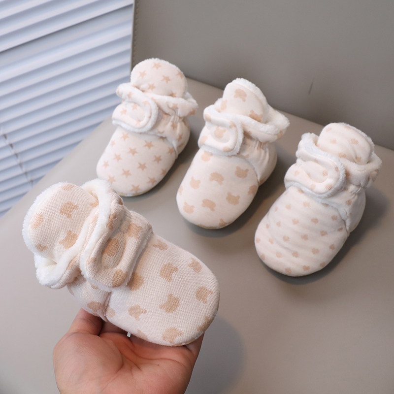 婴儿软底加绒保暖鞋6-12个月