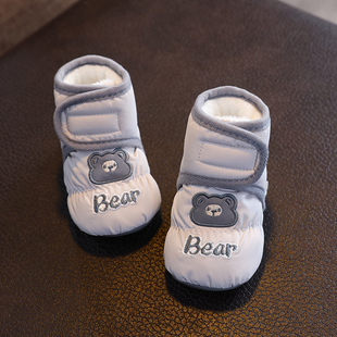 防掉软底脚套防风防水6 婴儿鞋 冬季 加绒保暖鞋 12个月 魔术贴厚棉鞋
