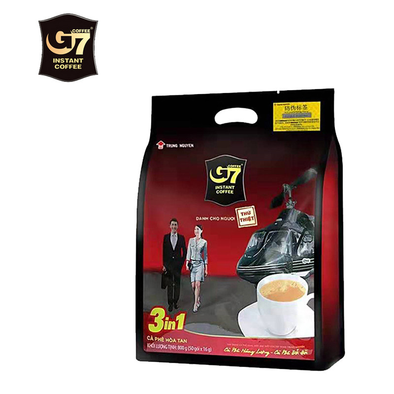 越南进口中原G7 速溶3in1浓香咖啡 800g/50杯 越文版原味冲饮特产