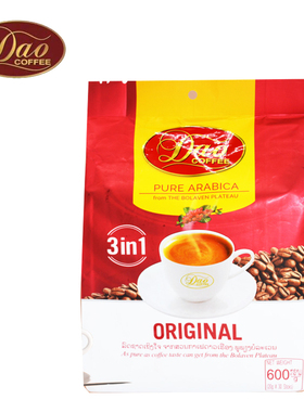 老挝进口Dao刀牌红色三合一原味速溶咖啡 600g/30杯 醇香浓郁咖啡