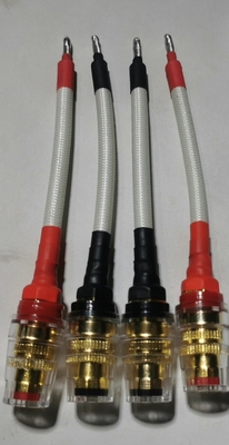 6平方老西电线接线柱古董箱夹线转纯铜溜金香蕉头输出专用转换头