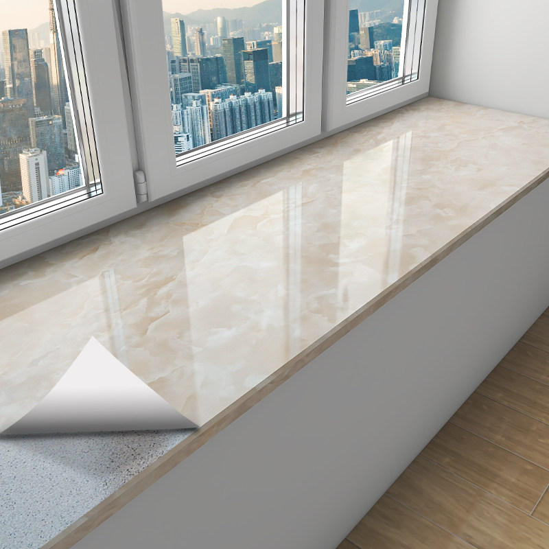 飘窗台贴纸防水防晒飘窗贴板大理石台面翻新贴装饰厨房窗台板自粘,家居饰品,软装墙贴,淘宝优惠券,粉丝福利购,淘宝优惠卷