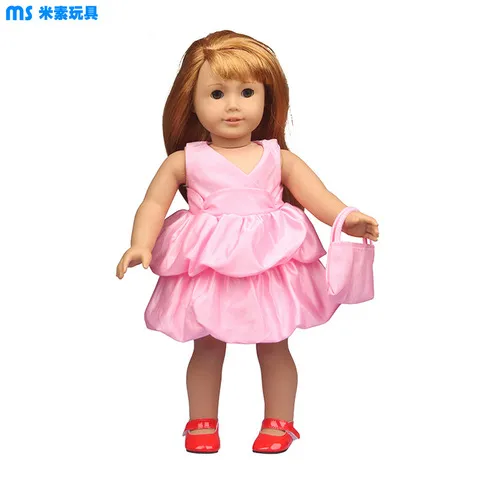 玩偶娃娃裙子女孩寸18美国衣服夏芙新款配件doll换装两件套装