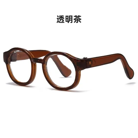 多色圆形labubu墨镜玩偶娃娃配饰10cm眼镜宠物镜公仔小洋棉花娃娃