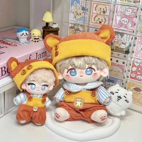 娃娃男娃娃衣毛绒玩偶可爱10cm套装棉花衣服20cm一件换装