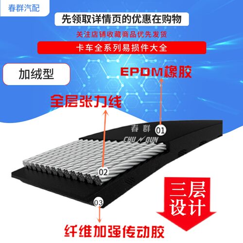 12pka1820皮带春群适配卡特神钢日立小松大宇现代发动机空调皮带