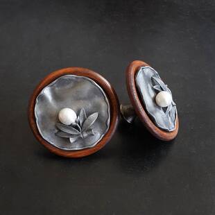 新古典衣柜门拉手中式实木仿古柜橱抽屉把手复古艺术造型拉手