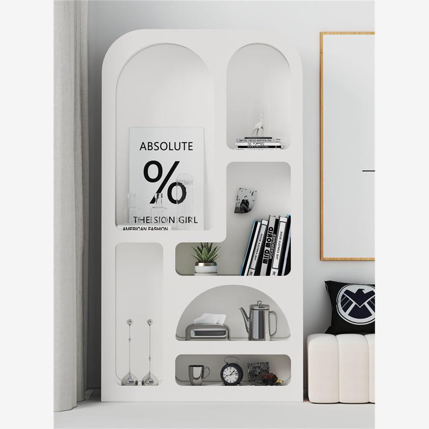 奶油风书架客厅网红ins风