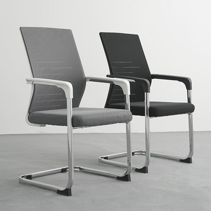 弓形办公椅电脑椅简约透气网布麻将椅职员椅办公室中班椅会议椅子