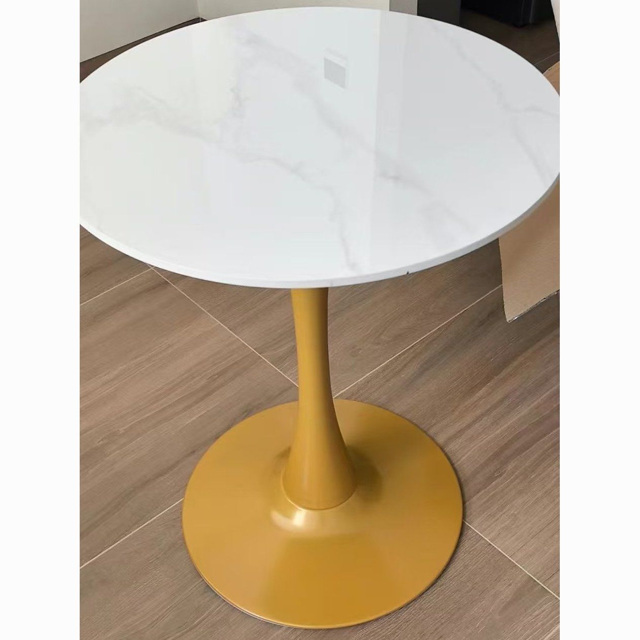 北欧轻奢岩板阳台茶桌椅接商务待洽谈4S店小圆桌子商务奶茶咖啡店