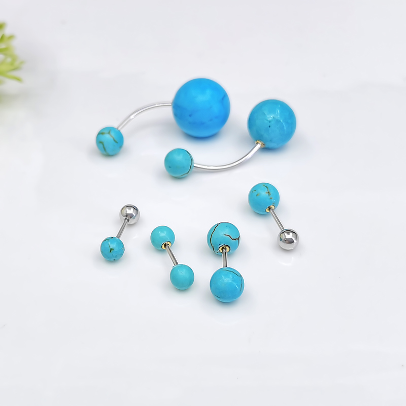 原创设计钛钢耳钉女螺丝拧扣