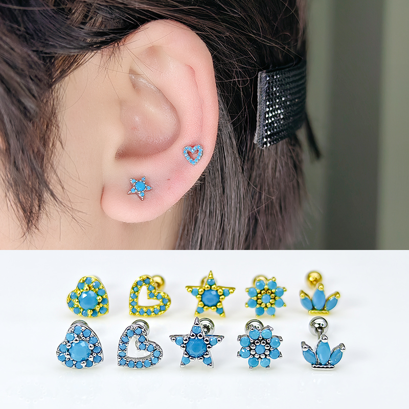 钛钢耳钉女睡觉免摘养耳洞