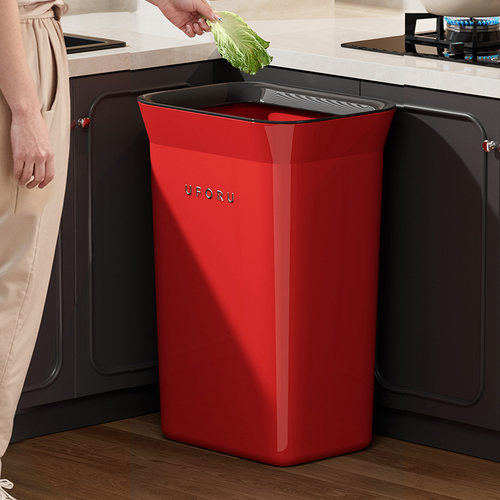 垃圾桶家用厨房专用免弯腰家用2025新款超大号大容量大口径厨余桶