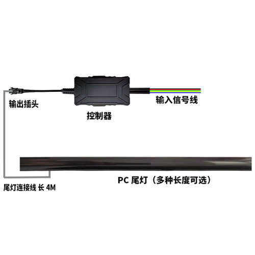 定做汽车贯穿尾灯爆闪高低亮日行灯LED行车灯警示定制领航灯后杠